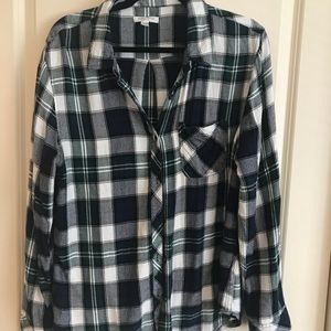Large Black/Green Flannel